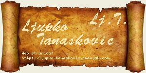 Ljupko Tanasković vizit kartica